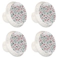 thumbnail image 1 of 4 Pcs Christmas Knobs for Kitchen Cabinet Cupboard Dresser Bookcase Drawer Pulls Handles Round Home Decor, 1 of 5