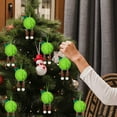 thumbnail image 5 of Taotanxi Furry Christmas Ball Ornaments for Xmas Tree Green Christmas Hanging Decorations Soft Faux Fur Pom Pom Ball Ornaments for Home Party Supplies Fireplace Mantel Wall Decor 1PC, 5 of 7