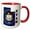 Red/White, variant on 3drose, Utah State Flag in the Outline Map and Letters for Utah, 11oz Two-tone Black Mug