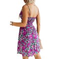 thumbnail image 3 of Yesfashion Women's Sundress Halter V Neck Tie Back Sleeveless Ruffle Mini Short Summer Beach Dresses, 3 of 4