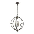 thumbnail image 2 of Elk Stanton Metal Chandelier In Weathered Zinc Finish 11846/3, 2 of 2