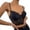 Black, variant on Women's Comfortable Lace Low Cut Open Back Steel Ring Spicy Girl Bra, L, Coffee