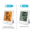 thumbnail image 3 of Indoor Hygrometer Thermometer Large Screen Display Backlight Desk Wall Magnetic Electronic Temperature Humidity Meters with Bracket for Home Greenhouse Cellar, 3 of 7