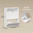 thumbnail image 3 of HOMCOM Armoire à Chaussures avec 2 Tiroirs Basculants et Tablette Supérieure, Blanc, 3 of 10