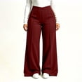 thumbnail image 3 of cocolona Womens Casual Loose Plus Size Yoga Pants Elastic Waist Straight Wide Leg Pants with Pockets, 3 of 5