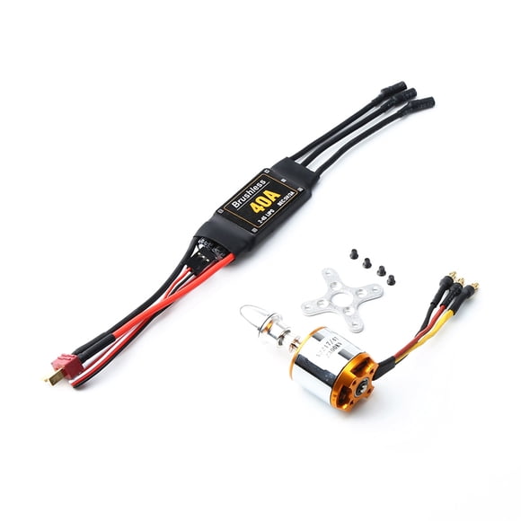 2217 2300KV Brushless Motor 40A ESC With T Plug 3.5mm Banana Connectors for RC Plane