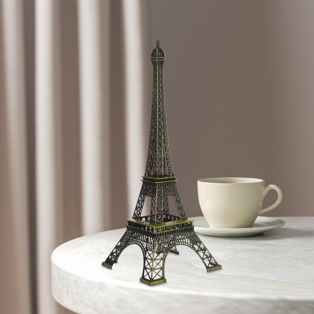 BESTYASH Estatua De Metal De Torre Eiffel Decorativa Color Marrón Para Y Oficina