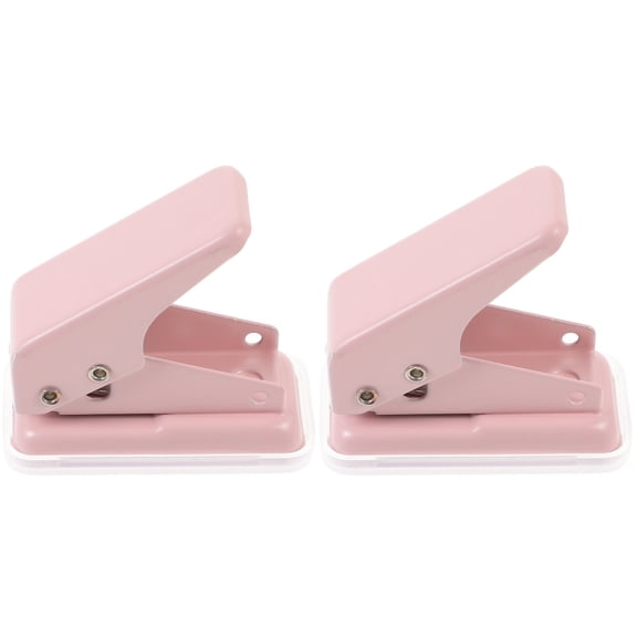 Mini Hole Punch Handheld Puncher Decorative Paper Office Set 2 Major Portable Metal Scrapbook Single for