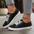 thumbnail image 2 of YLYL Women's Men's Canvas Sneakers Low Top Lace up Rubber Sole Lightweight Fashion Casual Walking Shoes, 2 of 8