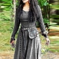 thumbnail image 3 of Vestido Medieval para mujer, Túnica Maxi de manga larga, vestido Vintage de hadas elfos, ropa gótica vikinga celta renacentista, vestido de baile de fantasía, 3 of 4