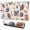 Colorful Rugby Game, variant on Long Mouse Pads for Desk,Dark Blue Football Repeat Pattern Desk Mats on Top Of Desks, Desk Mouse Pad Extra Large with 3mm Non-Slip Base and Stitched Edge for Gaming,Office,Work,Home 31.5"x11.8"