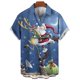 thumbnail image 1 of Camisas con gráfico navideño de Papá Noel para hombre, camisetas hawaianas Harajuku, Camiseta corta con estampado, ropa de gran tamaño para vacaciones a la moda, 2024, 1 of 4