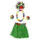 thumbnail image 3 of Falda de hierba para adultos y niños, pulseras y collares de flores para presentaciones escénicas. Falda verde de 80 cm, 3 of 9
