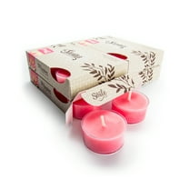 Stargazer Lily Tealight Candles Bulk Pack - 24 Pink Premium Scented Tea Lights - Shortie's Candle Company