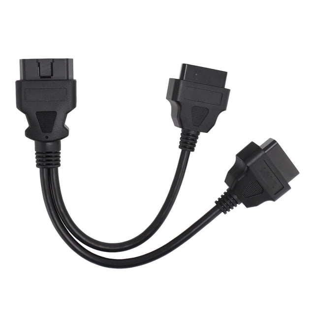 OBD Extension Cable 16Pin Cable Male To Dual Female Y Splitter Cord Adapter For OBD2 Interface Vehicles