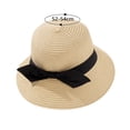 thumbnail image 6 of Shadoumai Straw Bucket Hat Women Beach Hat Handmade Natural Raffia Woven Flat Sun Hats Men Travel Cap, 6 of 7