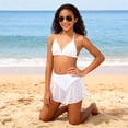 thumbnail image 7 of Girls Swimsuits with Cover Up Skirt 3 Piece Halter Triangle Bathing Suits Bikini Set for Size 5-13, 7 of 7