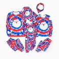 thumbnail image 1 of Conjuntos de pijamas navideños a juego para toda la familia, ropa de Papá Noel con efecto tie-dye, 1 of 5