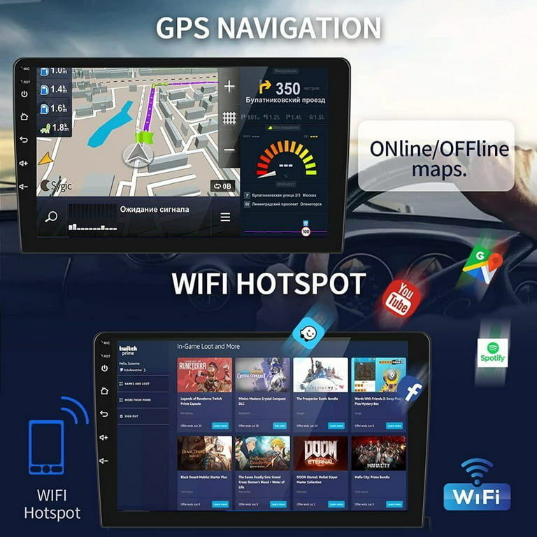 Android Autoradio 2 Din pour Ford Fiesta 2009-2014 avec GPS Navi