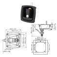 thumbnail image 4 of T Handle Latch Black Zinc Alloy T Type Toolbox Folding Handle Lock with Two Keys for RV Camper Trailer, 4 of 5