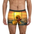 thumbnail image 1 of Balery Cartoon Swimming Yellow Duck Calzoncillos bóxer para hombre, ropa interior de algodón suave y transpirable con cinturilla de nailon-X-Large, 1 of 5