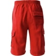 thumbnail image 3 of Ma Croix Men's Comfort Fleece Cargo Sweat Shorts with Drawstring, 3 of 5