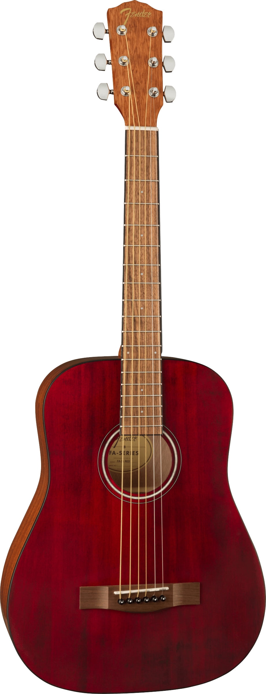 Fender FA-15 3/4-Scale Kids Steel String Acoustic Guitar - Red w/ Gig Bag