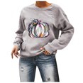 thumbnail image 1 of Blusa informal con estampado de cuello redondo y manga larga para mujer Pompotops gfhjh8996, 1 of 8