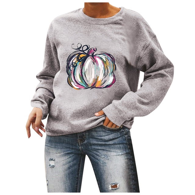 Blusa informal con estampado de cuello redondo y manga larga para mujer Pompotops gfhjh8996