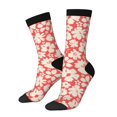 thumbnail image 1 of Balery Beige Flowers Calcetas Largas con Estampado para Hombre y Mujer – Suaves y Transpirables, Talla Única (US 5-11), 1 of 6