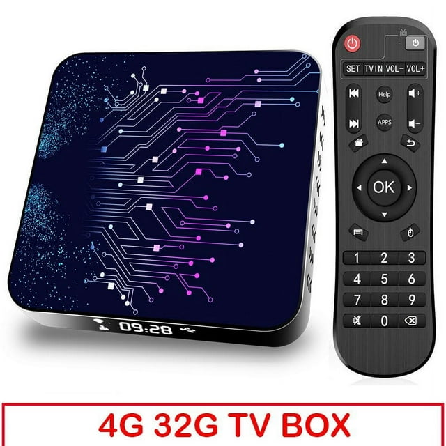 Media Player 2+16g Abs Material Tp02 Rk3318 Android 10 Tv Box With Remote Control 4+32G_Eu plug