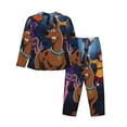 thumbnail image 2 of Lsque Scooby-Doo Pattern Long Sleeve Pajama Set for Women - Soft 2-Piece Sleepwear and Loungewear Set with Pockets, Comfy Nightwear, 2 of 8
