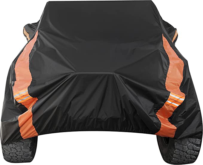 Jeep Wrangler Cover Waterproof 4 Door, All Weather Jeep Rain Cover for  Automobiles, Outdoor Full Exterior Jeep Covers for TJ YJ JK CJ 