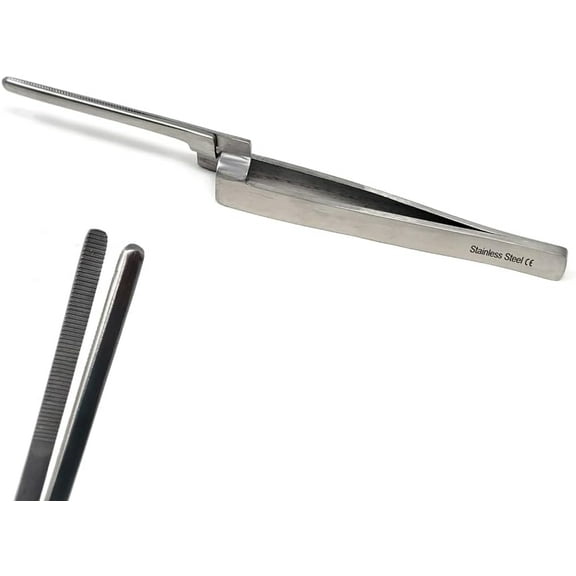 Articulating Style Paper Holding Forceps Non-Slip Stainless Tool for Lab Work and Marking