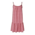 thumbnail image 5 of Womens Summer Dresses Fashion Floral O Neck Ruffle Hem Spaghetti Strap Sleeveless Maxi Dress Pink XXXL, 5 of 5