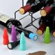 thumbnail image 5 of 6 Pack Wine Stopper, Reusable Silicone Beverage Bottle Stopper with Cork Stopper to Keep Wine Fresh, 5 of 5