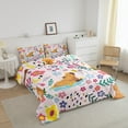 thumbnail image 2 of Capybara Full Comforter Set ,Cartoon Animal Bedding ,Lovely Flower Moon Floral Comforter Sets,Groovy Style AlterPink Bed Sets 3pcs,Lightweight, 2 of 6