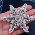 thumbnail image 3 of 2pcs White Snowflake Cloth Paste DIY Sweater Coat Decoration Patch Exquisite Sewing Paste (Snowflake), 3 of 6