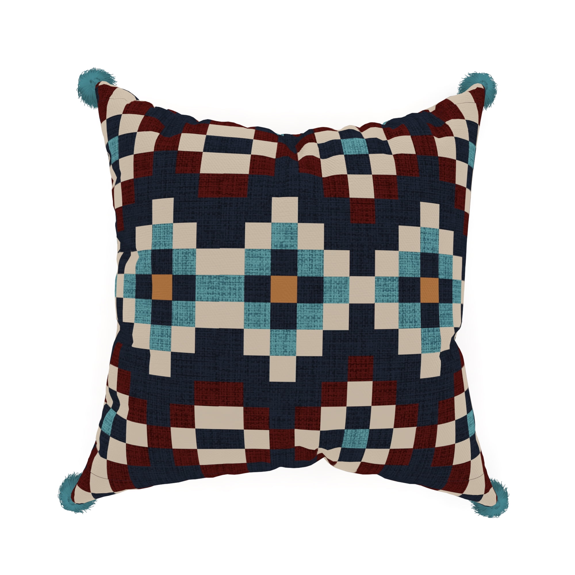 Single Brown Silk Throw Cushion Pillow Cover Case 18"x18" Striped Decorative 