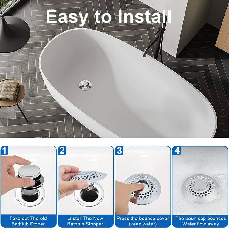 2x Bathroom Drain Hair Catcher Bath Stopper Plug Sink Strainer Filter Shower  US