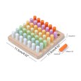 Wooden Peg Board, Mini Sensory Insert Stick Toy with Color Sorting ...