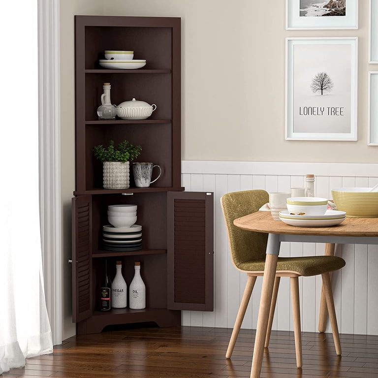 Rustic Corner Buffet Dining Room Corner Hutch