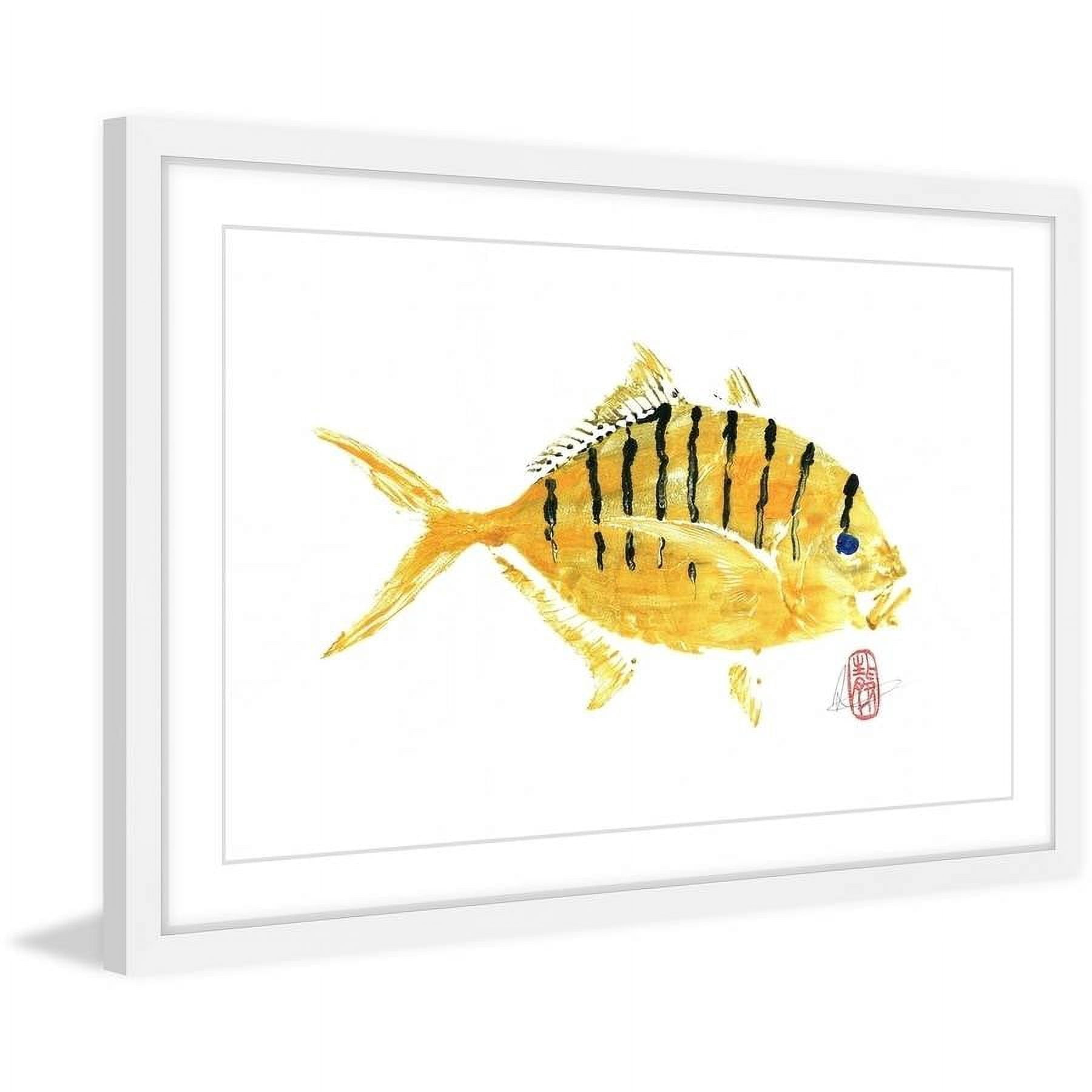"Golden Trevally" Framed Painting Print