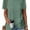Green, variant on Women's Ruffle Hem Tunic Tops Summer Short Sleeve Loose T-Shirt Blouses