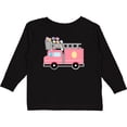 thumbnail image 3 of Inktastic Easter Fire Truck Egg Hunt Bunny Boys or Girls Long Sleeve Toddler T-Shirt, 3 of 5
