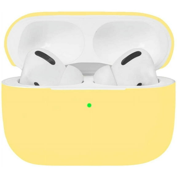 Airpods Pro Case, Protective Ultra-Thin Soft Silicone Shockproof Non-Slip Protection Accessories Cover Case for Apple Airpods 3 Charging Case - Yellow