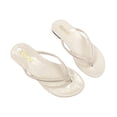 thumbnail image 3 of Women's Flip Flops Fashion Sandals Thick Sole White Solid Color Open Toe Casual Comfortable, 3 of 7