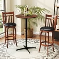 thumbnail image 5 of Costway 30” Swivel Bar Stools Set of 4 with Backs, Solid Wood Legs & Footrest for Home Bar Expresso, 5 of 9
