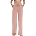 thumbnail image 3 of FUNING  Womens Yoga Sweatpants Wide Leg High Waisted Lounge Pajamas Pants Comfy Workout Loose Pants with Pockets, 3 of 4
