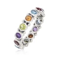 thumbnail image 2 of Anillo HUOGUO Ultra Flash con microincrustaciones de circonio para mujer, 2 of 4